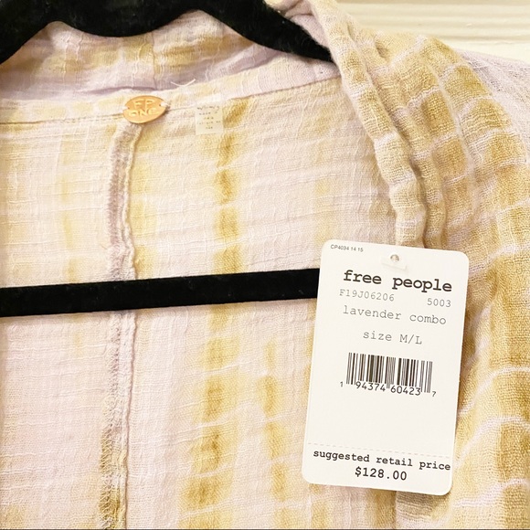 NWT Free People FP One Sasha Tie Dye Kimono - Picture 11 of 11